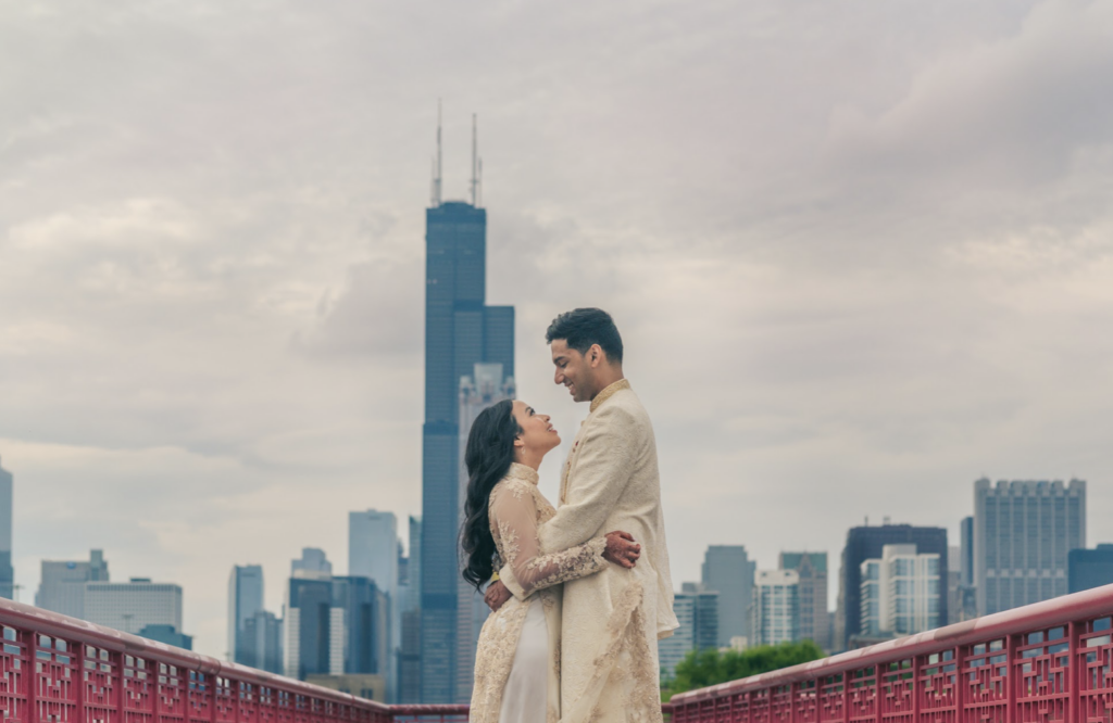 Chicago skyline wedding inspiration 